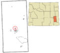 Platte County Wyoming incorporated and unincorporated areas Lakeview North highlighted
