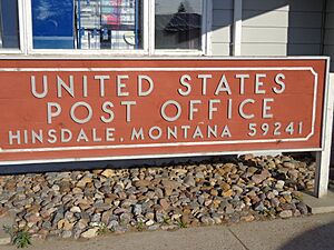 Post Office Sign for Hinsdale, Montana