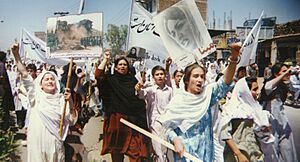 RAWA protest rally against Taliban in Peshawar April28-1998