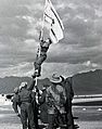 Raising the Ink Flag at Umm Rashrash (cropped)