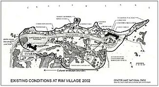 Rim Village map, 2002