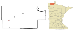 Location of Greenbush, Minnesota