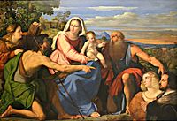 Sacra Conversazione con donatori, Jacopo Palma il Vecchio 001