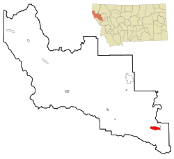 Location of Dixon, Montana
