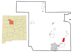 Location of San Felipe Pueblo, New Mexico