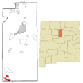 Santa Fe County New Mexico Incorporated and Unincorporated areas Edgewood Highlighted