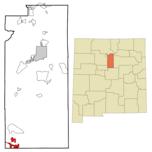 Location of Edgewood, New Mexico
