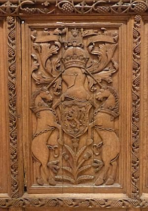 Scottish Royal Arms panel, St. Andrews Castle, c.1530s