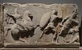 Slab from the Amazonomachy frieze from the Mausoleum at Halikarnassos, Mausoleum at Halicarnassus, British Museum (8244586177)