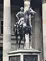 Statue of the Duke of Wellington on his horse Copenhagen unveiled in front of the Royal Exchange, in Royal Exchange Square, Glasgow in 1844