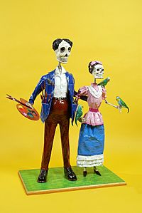 The Childrens Museum of Indianapolis - Kahlo Rivera Day of the Dead sculptures - Linares