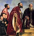 Titian - The Vendramin Family Venerating a Relic of the True Cross (detail) - WGA22811