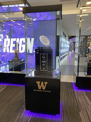 UW 1991 Coaches Poll national championship trophy