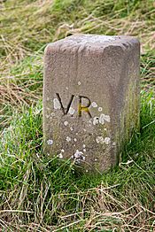 VR heritage marker at Arbor Low henge, Derbyshire