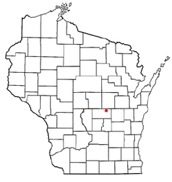 Location of Saxeville, Wisconsin