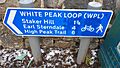 White Peak Loop sign at Harpur Hill