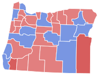 1968 United States Senate election in Oregon results map by county