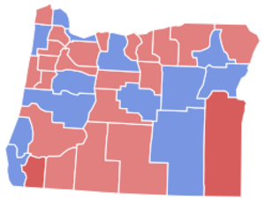 1968 United States Senate election in Oregon results map by county