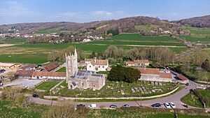 Aerial view of Church of SS Quiricus & Julietta