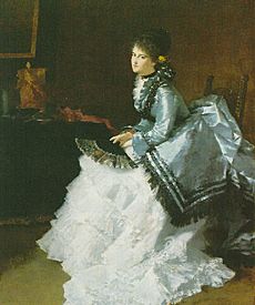 Albert von Keller - Bildnis der Münchener Hofschauspielerin Mimi Cramer, 1875