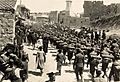 Austrian troops marching up Mt. Zion, 1916