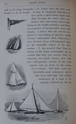 Bermudian sail racing boats by Lady Brassey 1885