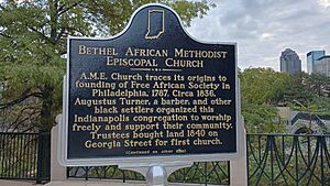Bethel African Methodist Episcopal Church, Indianapolis, Indiana Marker 01