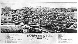 Bird's eye view of Canon City, Colo. - DPLA - 3e4dfabc98a14673a333bd593a1047a5