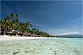 View of white sand beaches of Boracay.