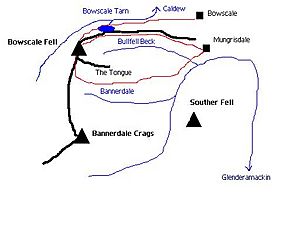 Bowscale Fell sketch map