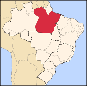 Location of State of Pará in Brazil