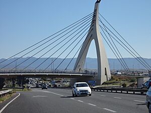 Cable-stayed bridge of the Monserrato University Campus interchange