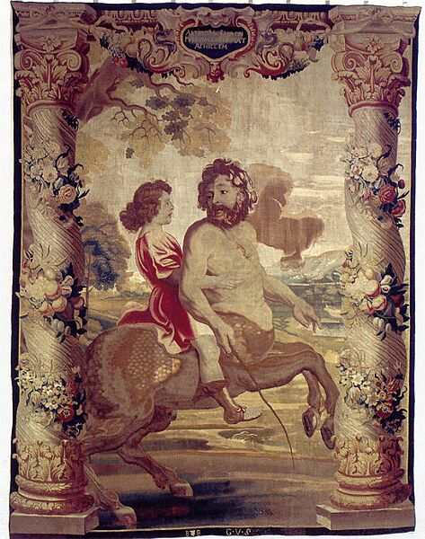 Chiron and Achilles - tapestry