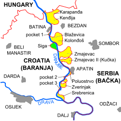 Croatia Serbia border Backa Baranja