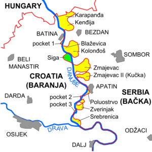 Croatia Serbia border Backa Baranja