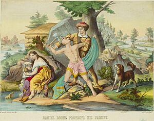 Daniel Boone protects his family
