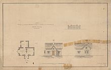 Design for proposed entrance lodge and gates for the grounds of the Quebec Cemetery