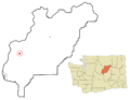 Douglas County Washington Incorporated and Unincorporated areas Waterville Highlighted