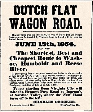 Dutch Flat Wagon Road 1864