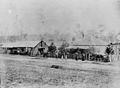 Early streetscape of Brisbane Terrace, Goodna, showing the transport and residents of the area, ca. 1870