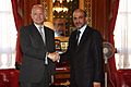 Foreign Secretary William Hague with Sheikh Ahmad al-Assi al-Jarba, President, Syrian National Coalition of Opposition and Revolutionary Forces in London
