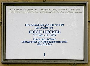 Gedenktafel Markelstr 60 (Stegl) Erich Heckel