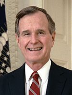 Photographic portrait of George H. W. Bush