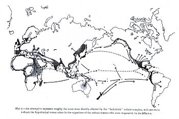 Grafton Elliot Smith Cultural Diffusion Map from Egypt