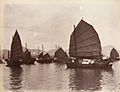 Guangzhou, Chinese Boats by Lai Afong, cа 1880