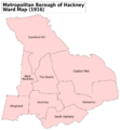 Hackney Met. B Ward Map 1916