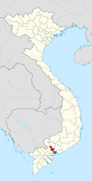 Location of Ho Chi Minh City
