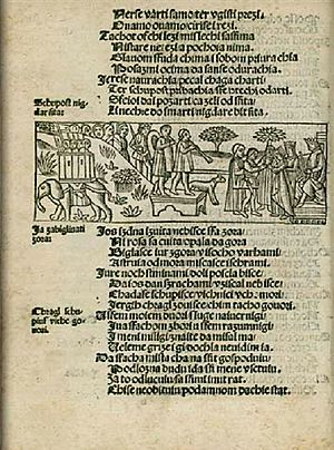 Illustrated page from the second edition of Judita by Marko Marulić, 1522