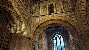 Inside of the crossing at St Nicholas Church, Leicester