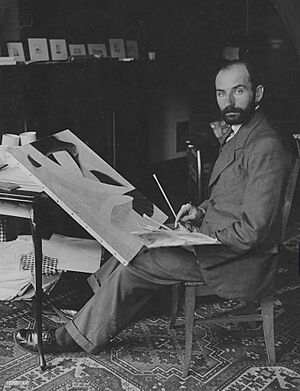 Jean Crotti, New York, circa 1915. (Photo by Paul Thompson)